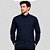 Camisa Dudalina Comfort Tricoline Ve27 Marinho Masculino - Imagem 1