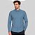 Camisa Dudalina Comfort Tricoline Lisa Ve27 Azul Masculino - Imagem 1