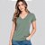 Blusa Dudalina Decote V Ve27 Verde Feminino - Imagem 1