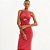 Vestido Canelado Colcci Open Midi Ve27 Vermelho Feminino - Imagem 3
