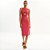 Vestido Canelado Colcci Open Midi Ve27 Vermelho Feminino - Imagem 1
