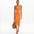 Vestido Canelado Colcci Midi Ve27 Laranja Feminino - Imagem 1