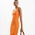 Vestido Canelado Colcci Midi Ve27 Laranja Feminino - Imagem 3
