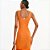 Vestido Canelado Colcci Midi Ve27 Laranja Feminino - Imagem 4