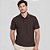 Camisa Polo Individual Comfort Basic Ve27 Marrom Masculino - Imagem 1