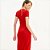 Vestido Canelado Colcci Midi Ve27 Vermelho Feminino - Imagem 4