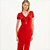 Vestido Canelado Colcci Midi Ve27 Vermelho Feminino - Imagem 3
