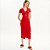 Vestido Canelado Colcci Midi Ve27 Vermelho Feminino - Imagem 1