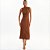 Vestido Colcci Midi Ve27a Marrom Feminino - Imagem 1