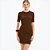Vestido Canelado Colcci Curto Ve27 Marrom Feminino - Imagem 1