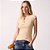 Blusa Canelada Colcci Classic Av27 Bege Feminino - Imagem 1