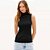 Blusa Canelada Lança Perfume Gola Alta Ve27 Preto Feminino - Imagem 1
