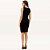 Vestido Curto Lança Perfume Canelado Ve27 Preto Feminino - Imagem 2