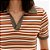 Blusa Easy Lança Perfume Gola Polo Crop Ve27 Marrom Feminino - Imagem 3