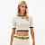 Blusa Lança Perfume Cropped Ve27 Bege Feminino - Imagem 1