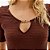 Blusa Canelada Lança Perfume Ve27 Marrom Feminino - Imagem 3