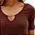 Vestido Canelado Lança Perfume Ve27 Marrom Feminino - Imagem 4