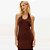 Vestido Lança Perfume Super Midi Ve27 Marrom Feminino - Imagem 3