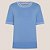 Camiseta Dudalina Mara Ve27 Azul Feminino - Imagem 3
