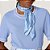 Lenço Dudalina Floral Natalia Ve27 Azul Feminino - Imagem 4