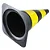 CONE DE SINALIZAÇÃO DELTA 50CM PRETO/AMARELO - Imagem 3