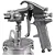 PISTOLA PARA PINTURA CP-10 ALTA PRODUÇÃO BICO AÇO WIMPEL - Imagem 2