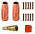 KIT TOCHA MIG 1MM BOCAL BICO DIFUSOR C/ ROSCA PARA V8 - Imagem 1