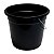 BALDE PLASTICO 15LT ECON. PRETO SHANGRILA - Imagem 1