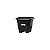 VASO PLASTICO QUADRADO N35 PRETO - Imagem 1