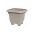 VASO PLASTICO QUADRADO N22 AREIA - Imagem 1