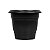 VASO PLASTICO REDONDO N35 PRETO - Imagem 1