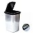 02 Lixeiras Cesto 9 L Click Label Coz. E Banheiro Tipo Inox - Imagem 2