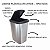 02 Lixeiras Cesto 9 L Click Label Coz. E Banheiro Tipo Inox - Imagem 3