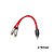 Cabo Rca KX3 Eco Vermelho Blindado Profissional - Tripla blindagem Trançado 2 Fêmeas - Imagem 1