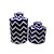 Pote Decorativo Cerâmica Azul Estrela Grande - Imagem 2