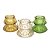 Porta Velas Decorativo Vidro Verde Com Alça Enfeite - Imagem 2