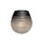 Vaso Decorativo Cinza Ondas Negras Redondo - Imagem 1