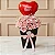 Buquê de rosas vermelhas na Caixa em Formato de Bolsa com balão - Imagem 5