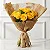 Buquê De 10 Rosas Amarelo Com Folhagem - Imagem 1