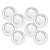 Conjunto 8 Pratos 28cm Cristal Rasos Jantar Almoço Refeição - Imagem 1