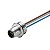 Cabo Com Conector Saie-M12S-4-0.5U-M16 1861090000 Weidmuller Conexel - Imagem 1