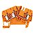 Conector Zdu 4-2/3An Pa Laranja 1770870000 Weidmuller Conexel - Imagem 1