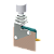 Microrutor Miniatura Mecanismo Ação Lenta Com Ruptura Positiva Contato Nf, Botão P/ Acionamento Manual, Terminal Faston MVKBEA1 Kap - Imagem 1