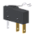 Microrutor Subminiatura 5A, 1Na+1Nf, Alavanca Flexível Curta C/ Rolete Simulado, Terminal Faston 2,8X0,5Mm MM1U1NF Kap - Imagem 1
