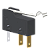 Microrutor Subminiatura 5A, 1Na+1Nf, Alavanca Rígida Com Rolete Simulado, Terminal Faston 2,8X0,5Mm MM1D3EF Kap - Imagem 1