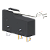 Microrutor Subminiatura 5A, 1Na+1Nf, Alavanca Rígida Com Rolete Simulado, Terminal Solda MM2D3ES Kap - Imagem 1