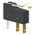 Microrutor Subminiatura 5A, 1Na+1Nf, Alavanca Rígida Curta Com Rolete Simulado, Terminal Faston 2,8X0,5Mm MM2D1EF Kap - Imagem 1