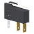 Microrutor Subminiatura 5A, 1Na+1Nf, Alavanca Rígida Curta, Terminal Faston 2,8X0,5Mm MM2G1NF Kap - Imagem 1