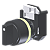 Seletor C/ Manopla Preta 3 Posições S/ Retorno Moldura Redonda P/ Furo 22Mm C2XSN3PB Kap - Imagem 1