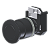 Botão Cogumelo Diâmetro 35Mm Preto Moldura Redonda P/ Furo 22Mm C2XE4P Kap - Imagem 1